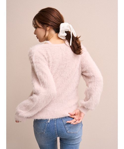 SNIDEL(スナイデル)の「シャギーアンサンブル(ニット/セーター・レディース・ライトピンク/オフホワイト/イエロー・F)」の19枚目の写真