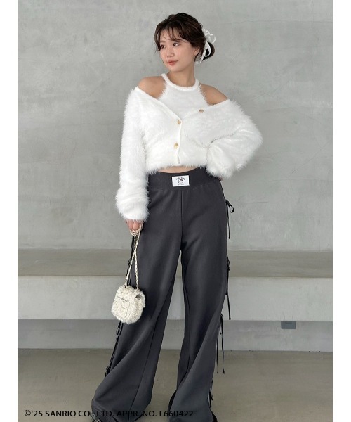 SNIDEL(スナイデル)の「シャギーアンサンブル(ニット/セーター・レディース・ライトピンク/オフホワイト/イエロー・F)」の7枚目の写真