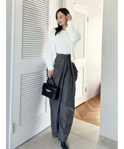 SNIDEL(スナイデル)の「シャギーアンサンブル(ニット/セーター・レディース・ライトピンク/オフホワイト/イエロー・F)」の11枚目の写真