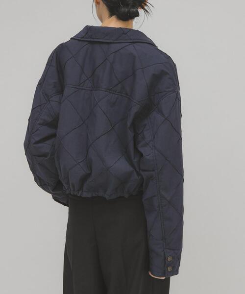 KBF（ケイビーエフ）の「キルティングシャツブルゾン（ダウンジャケット/コート・レディース・アイボリー/ネイビー・ONE）」の15枚目の写真