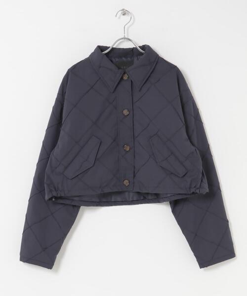 KBF（ケイビーエフ）の「キルティングシャツブルゾン（ダウンジャケット/コート・レディース・アイボリー/ネイビー・ONE）」の20枚目の写真