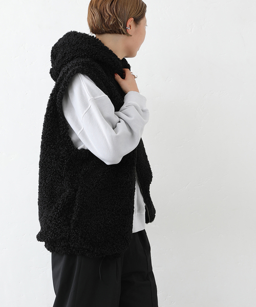 ボア フードベスト(その他アウター)|JOURNAL STANDARD LUXE ボア フードベスト(その他アウター)|JOURNAL STANDARD LUXE