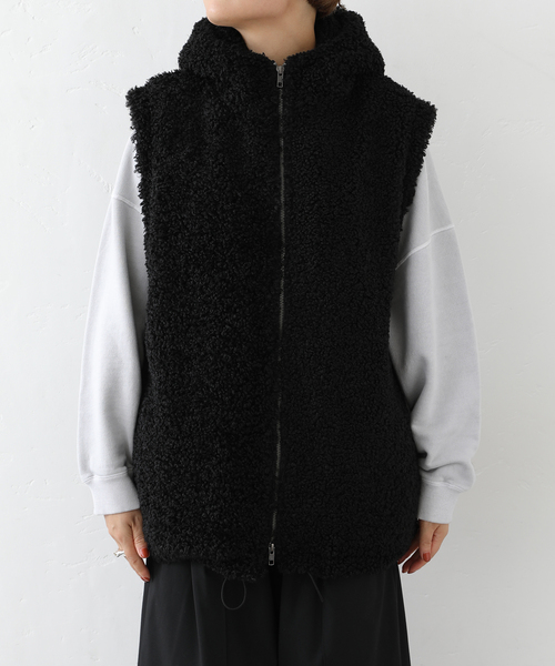 ボア フードベスト(その他アウター)|JOURNAL STANDARD LUXE ボア フードベスト(その他アウター)|JOURNAL STANDARD LUXE