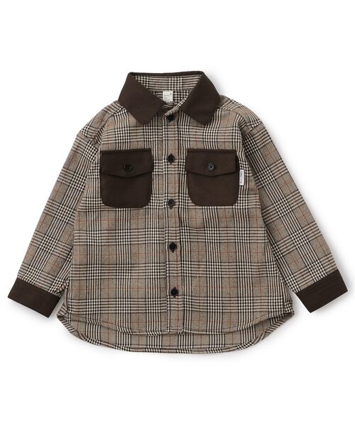 apres les cours（アプレレクール）の「【リンク】チェックリンクシャツ（シャツ/ブラウス・キッズ・ブラック/ベージュ・110/120/130/80/90/100）」の11枚目の写真