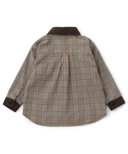 apres les cours（アプレレクール）の「【リンク】チェックリンクシャツ（シャツ/ブラウス・キッズ・ブラック/ベージュ・110/120/130/80/90/100）」の14枚目の写真