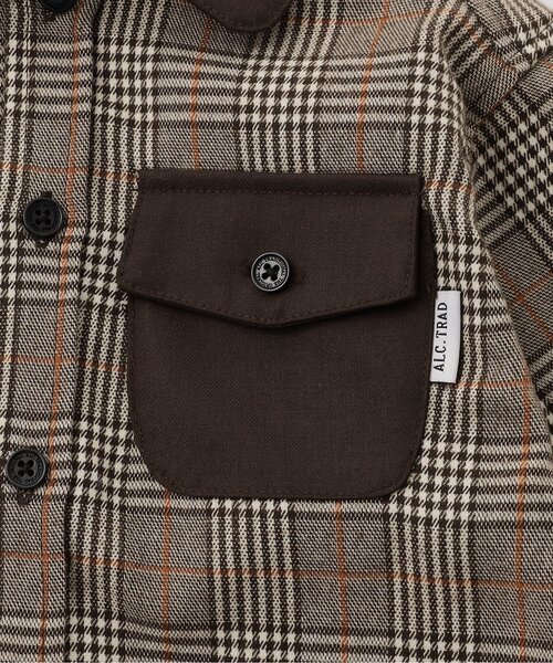 apres les cours（アプレレクール）の「【リンク】チェックリンクシャツ（シャツ/ブラウス・キッズ・ブラック/ベージュ・110/120/130/80/90/100）」の18枚目の写真