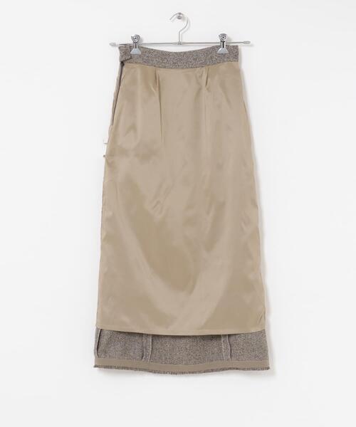 F by ROSSO(エフバイロッソ)の「F by ROSSO ツイードハーフZIPプルオーバー+スカート(セットアップ・レディース・ブラック/ベージュ・38/36)」の10枚目の写真