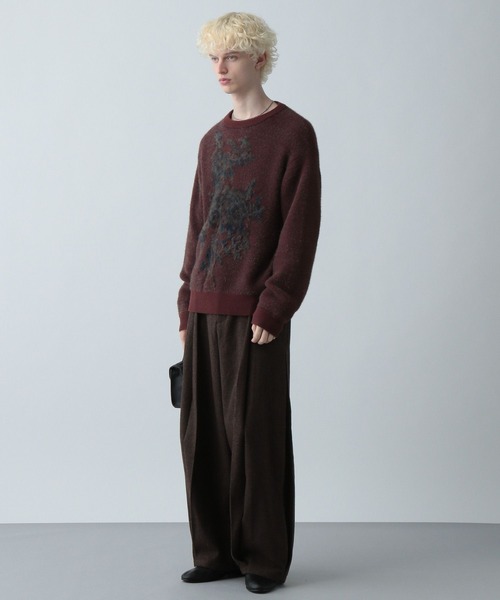 セール】フラワーモチーフメランジニット(HARE)（ニット/セーター