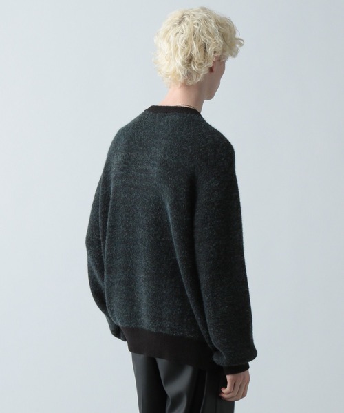 HARE（ハレ）の「フラワーモチーフメランジニット(HARE)（ニット/セーター・メンズ・ブラック/ベージュ/レッド・FREE）」の15枚目の写真