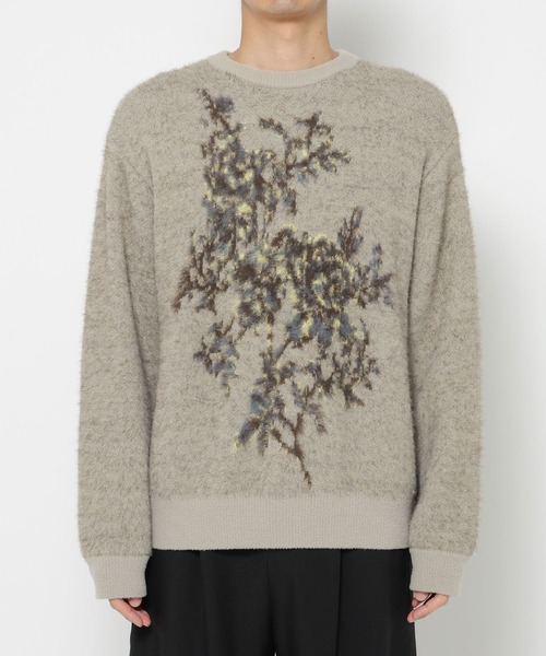 HARE（ハレ）の「フラワーモチーフメランジニット(HARE)（ニット/セーター・メンズ・ブラック/ベージュ/レッド・FREE）」の22枚目の写真