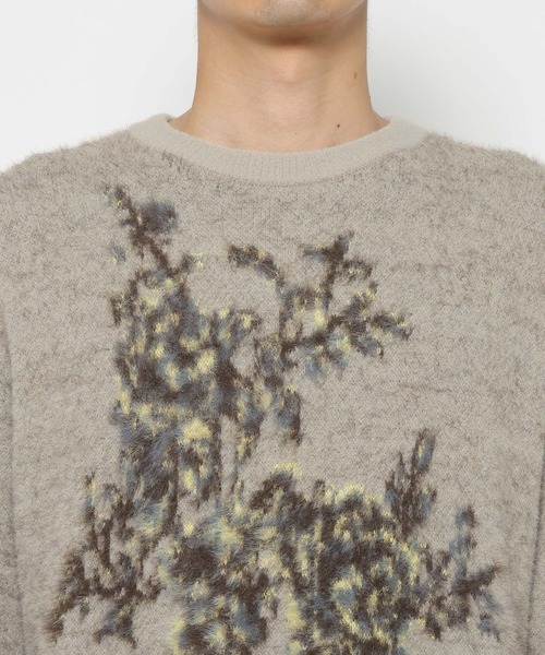 セール】フラワーモチーフメランジニット(HARE)（ニット/セーター