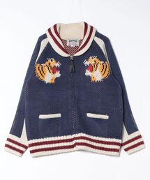 HOUSTON（ヒューストン）の「【HOUSTON/ヒューストン】SOUVENIR COWICHAN SWEATER(TIGER) カウチンセーター ニットスタジャン 22315（カーディガン/ボレロ）」