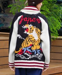 HOUSTON（ヒューストン）の「【HOUSTON/ヒューストン】SOUVENIR COWICHAN SWEATER(TIGER) カウチンセーター ニットスタジャン 22315（カーディガン/ボレロ）」