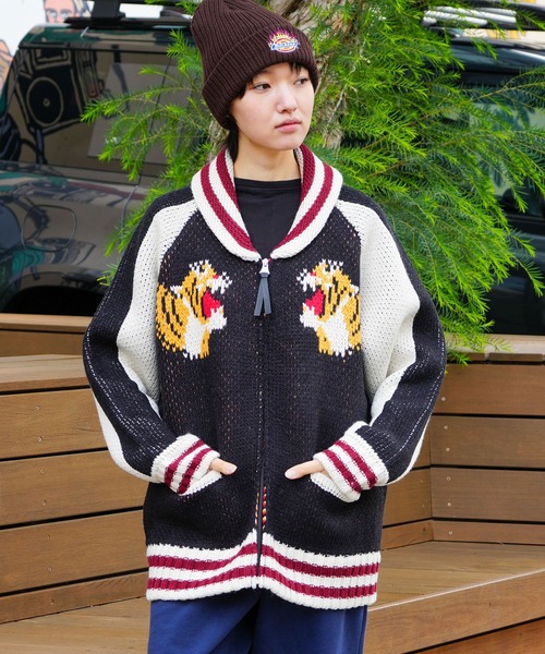 HOUSTON/ヒューストン】SOUVENIR COWICHAN SWEATER(TIGER) カウチン