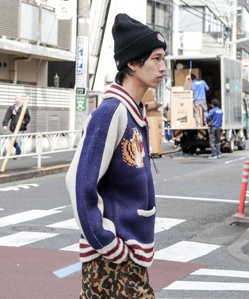 セール】【HOUSTON/ヒューストン】SOUVENIR COWICHAN SWEATER(TIGER