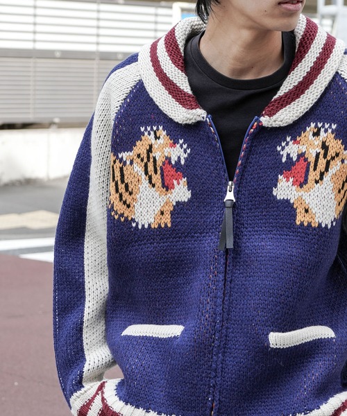 セール】【HOUSTON/ヒューストン】SOUVENIR COWICHAN SWEATER(TIGER