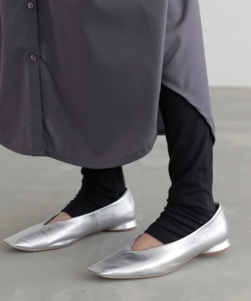 n'OrLABEL（ノアールレーベル）の「『シンプル12分丈レギンス』（レギンス/スパッツ・レディース・チャコール/ブラック・FREE）」の5枚目の写真