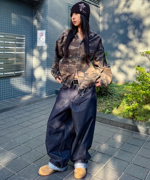 A'gem（エージェム）の「A'GEM/9 × .kom 『A'gem/エージェム』迷彩ジップパーカー（ベスト・メンズ・カモフラージュ/ブラック・FREE）」の6枚目の写真