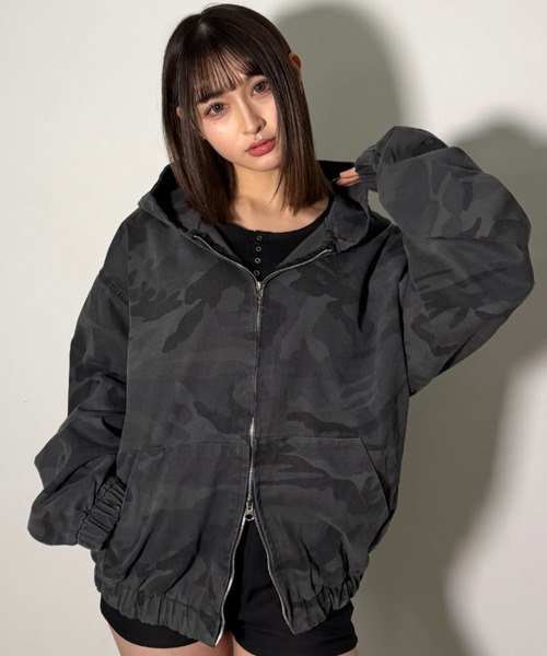 A'gem（エージェム）の「A'GEM/9 × .kom 『A'gem/エージェム』迷彩ジップパーカー（ベスト・メンズ・カモフラージュ/ブラック・FREE）」の11枚目の写真