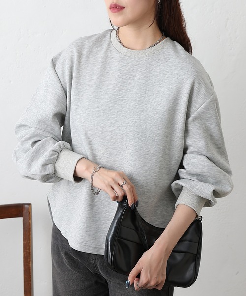 COLONY 2139(コロニートゥーワンスリーナイン)の「ダンボールバックZIPプルオーバー(Tシャツ/カットソー・レディース・チャコールグレー/グレー/ブラック・FREE)」の3枚目の写真