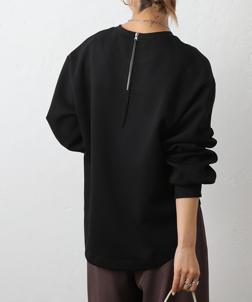 COLONY 2139(コロニートゥーワンスリーナイン)の「ダンボールバックZIPプルオーバー(Tシャツ/カットソー・レディース・チャコールグレー/グレー/ブラック・FREE)」の6枚目の写真