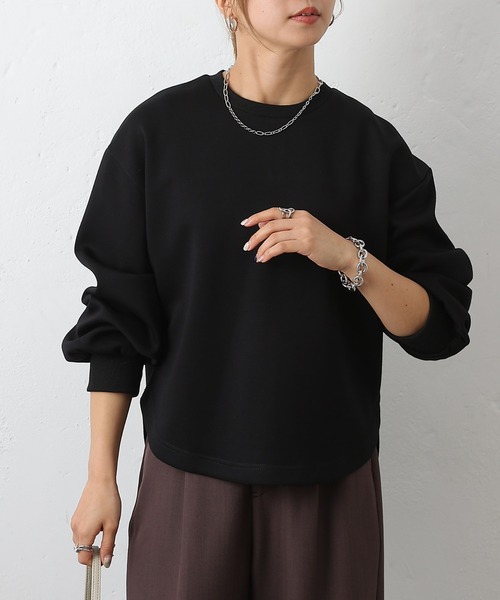 COLONY 2139(コロニートゥーワンスリーナイン)の「ダンボールバックZIPプルオーバー(Tシャツ/カットソー・レディース・チャコールグレー/グレー/ブラック・FREE)」の4枚目の写真