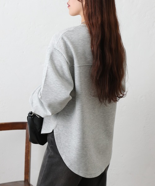 COLONY 2139(コロニートゥーワンスリーナイン)の「ダンボールバックZIPプルオーバー(Tシャツ/カットソー・レディース・チャコールグレー/グレー/ブラック・FREE)」の20枚目の写真