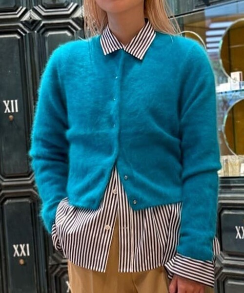 フラッフィーヤーン クルーネックカーディガン（カーディガン/ボレロ