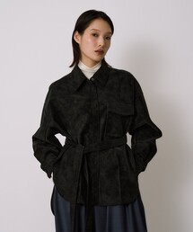 【残りわずか!】Oversized Suede Shirt|ヴィーガンレザー/羽織/アウター/スエード/シャツジャケット/軽量/春服