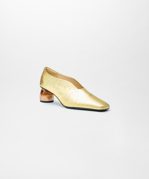 ALM.（アルム）の「【ALM/アルム】ARMA LEATHER PUMPS/アルマレザーパンプス（ブーツ・レディース・ゴールド/ブラック・37/38/36）」の2枚目の写真