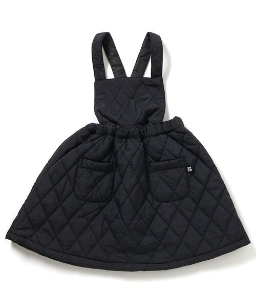 BREEZE（ブリーズ）の「キルトジャンスカ（ジャンパースカート・キッズ・ブラック/カーキ・80/90/100/110/120/130）」の5枚目の写真