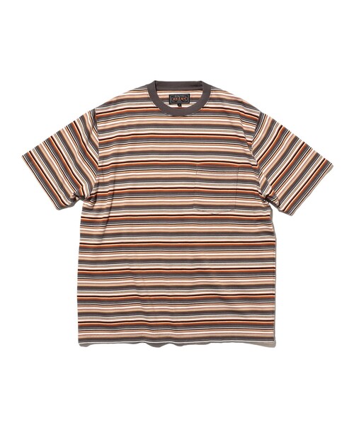 BEAMS PLUS(ビームスプラス)の「Pocket Tee Multi Stripe Tee(Tシャツ/カットソー・メンズ・レッド/グレー/グリーン・SMALL/XX-LARGE/X-LARGE/LARGE/MEDIUM)」の6枚目の写真