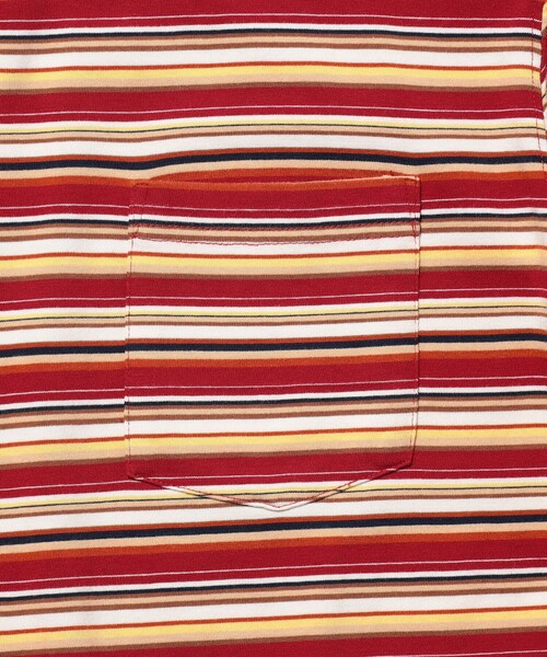 BEAMS PLUS(ビームスプラス)の「Pocket Tee Multi Stripe Tee(Tシャツ/カットソー・メンズ・レッド/グレー/グリーン・SMALL/XX-LARGE/X-LARGE/LARGE/MEDIUM)」の19枚目の写真