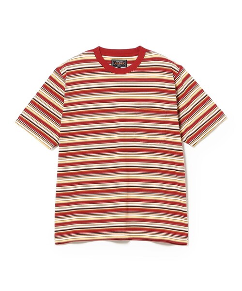 BEAMS PLUS(ビームスプラス)の「Pocket Tee Multi Stripe Tee(Tシャツ/カットソー・メンズ・レッド/グレー/グリーン・SMALL/XX-LARGE/X-LARGE/LARGE/MEDIUM)」の16枚目の写真