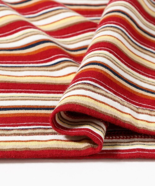 BEAMS PLUS(ビームスプラス)の「Pocket Tee Multi Stripe Tee(Tシャツ/カットソー・メンズ・レッド/グレー/グリーン・SMALL/XX-LARGE/X-LARGE/LARGE/MEDIUM)」の10枚目の写真
