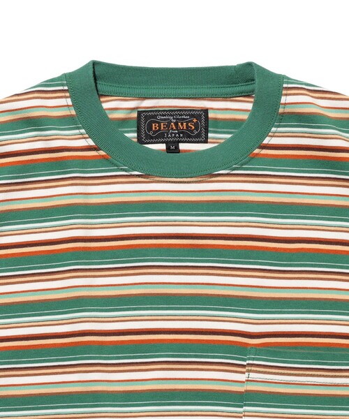 BEAMS PLUS(ビームスプラス)の「Pocket Tee Multi Stripe Tee(Tシャツ/カットソー・メンズ・レッド/グレー/グリーン・SMALL/XX-LARGE/X-LARGE/LARGE/MEDIUM)」の11枚目の写真