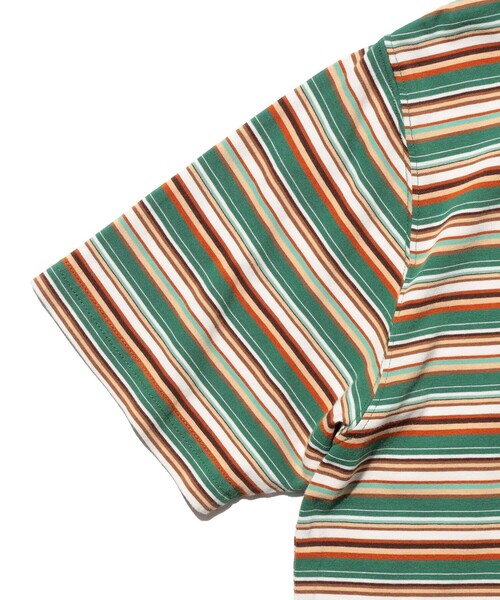 BEAMS PLUS(ビームスプラス)の「Pocket Tee Multi Stripe Tee(Tシャツ/カットソー・メンズ・レッド/グレー/グリーン・SMALL/XX-LARGE/X-LARGE/LARGE/MEDIUM)」の12枚目の写真