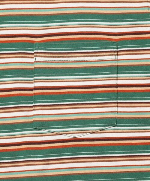 BEAMS PLUS(ビームスプラス)の「Pocket Tee Multi Stripe Tee(Tシャツ/カットソー・メンズ・レッド/グレー/グリーン・SMALL/XX-LARGE/X-LARGE/LARGE/MEDIUM)」の14枚目の写真