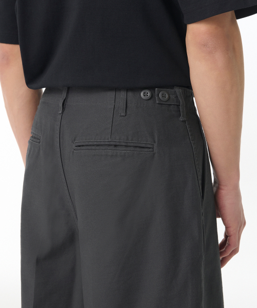 MUSINSA STANDARD（ムシンサスタンダード）の「バックサテンバermudaパンツ[ダークグレー]（その他パンツ・メンズ・その他・29/30/31/33/26/27/28/40/38/42/36/34/32）」の5枚目の写真