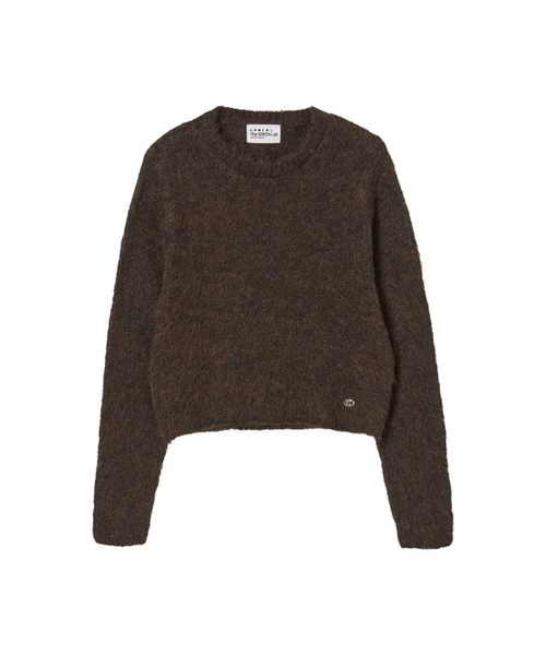 セール】ソフトテクスチャーニットラップスカートセット[ブラウン