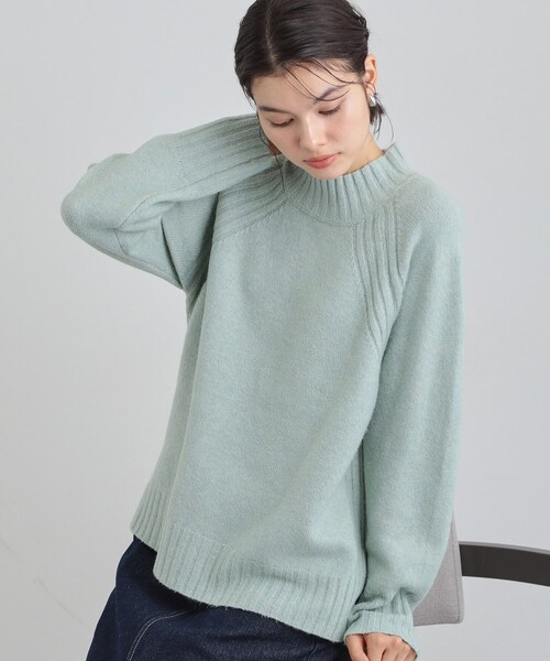 THE SHOP TK (ザ ショップ ティーケー )の「ふんわり柔らかきれい色 ウール混ハイネックニット(ニット/セーター・レディース・アイボリー/グリーン系/イエロー系その他/ピンク系・12/13)」の3枚目の写真