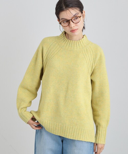 THE SHOP TK (ザ ショップ ティーケー )の「ふんわり柔らかきれい色 ウール混ハイネックニット(ニット/セーター・レディース・アイボリー/グリーン系/イエロー系その他/ピンク系・12/13)」の1枚目の写真