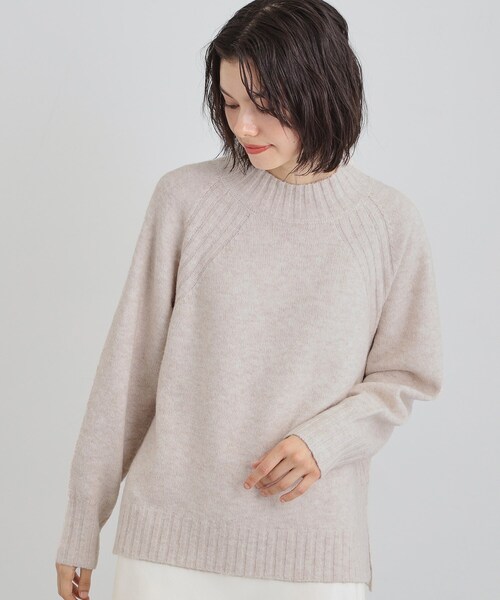 THE SHOP TK (ザ ショップ ティーケー )の「ふんわり柔らかきれい色 ウール混ハイネックニット(ニット/セーター・レディース・アイボリー/グリーン系/イエロー系その他/ピンク系・12/13)」の2枚目の写真