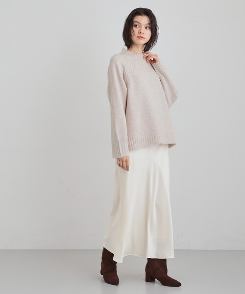 THE SHOP TK (ザ ショップ ティーケー )の「ふんわり柔らかきれい色 ウール混ハイネックニット(ニット/セーター・レディース・アイボリー/グリーン系/イエロー系その他/ピンク系・12/13)」の7枚目の写真