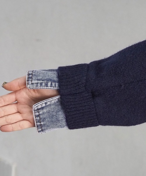 tiptop（ティップトップ）の「デニムドッキングカーディガン（カーディガン/ボレロ・レディース・オートミール/ネイビー/ブラウン/チャコールグレー・FREE）」の12枚目の写真