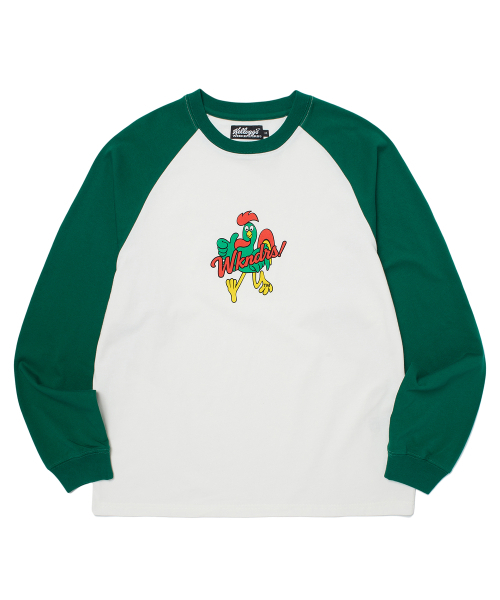 WKNDRS(ウィーキャンドース)の「KELLOGGS RAGLAN LS TEE (GREEN)(Tシャツ/カットソー・レディース・その他・MEDIUM/LARGE/X-LARGE)」の1枚目の写真