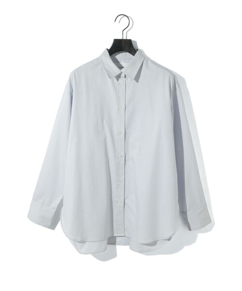 MIDIUMISOLID(ミディウミソリッド)の「MIDIUMISOLID for Ladies ベーシックバックギャザーシャツ(シャツ/ブラウス・レディース・ライトグレー/チャコールグレー/ブラック/ブラウン・FREE)」の4枚目の写真