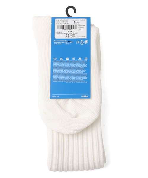 adidas（アディダス）の「adidas RIB SOCKS 1P / アディダス リブ ソックス 1P（ソックス/靴下・レディース・ホワイト・S/kids-XXL/M/L）」の11枚目の写真