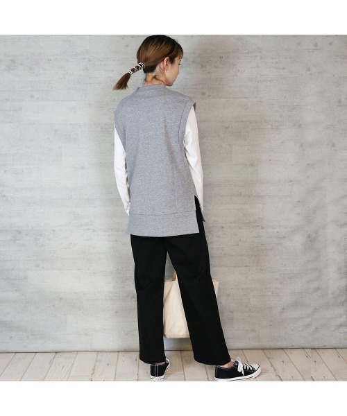 aity（アイティ）の「ツイルタックワイドパンツ チノパンツ ストレッチ 無地（チノパンツ・レディース・ブラック/カーキ/ベージュ・M/L/LL/3L/4L）」の13枚目の写真