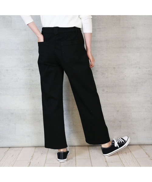 aity（アイティ）の「ツイルタックワイドパンツ チノパンツ ストレッチ 無地（チノパンツ・レディース・ブラック/カーキ/ベージュ・M/L/LL/3L/4L）」の16枚目の写真